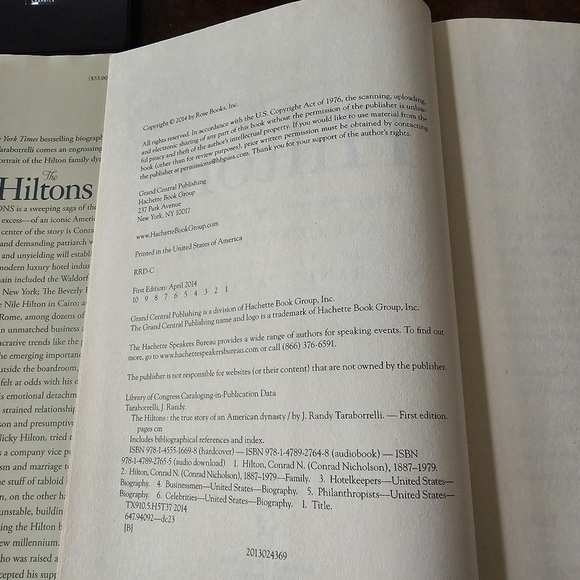 The Hiltons: The True Story of an American Dynasty Hardcover Book, Taraborrelli - Picture 8 of 11